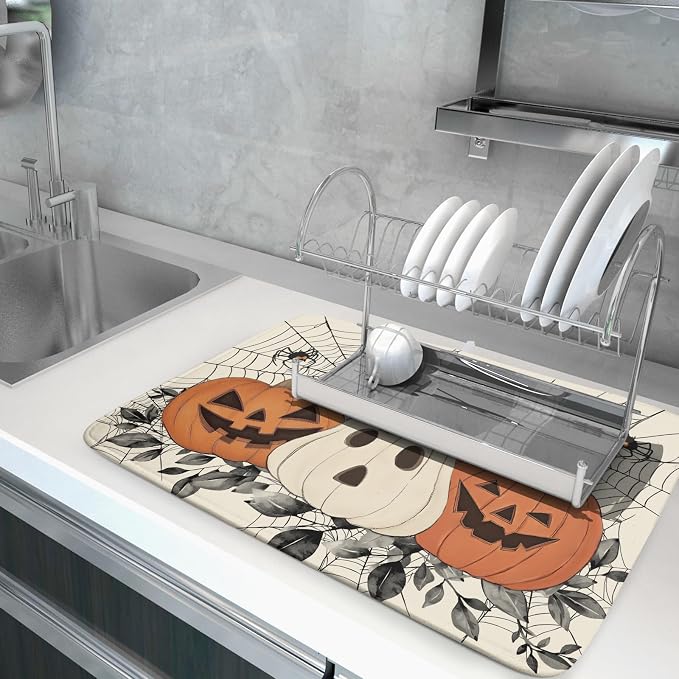 Halloween Pumpkin Dish Drying Mat - Image 5