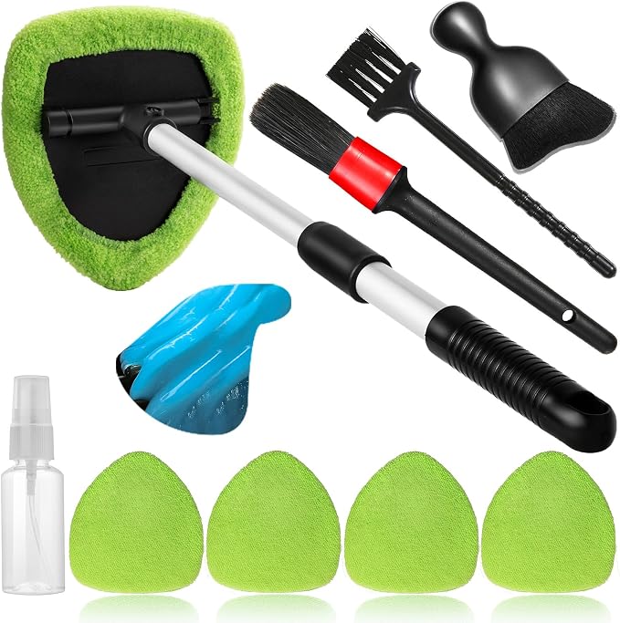 10pcs Windshield Cleaner Tool, Car Window Cleaning Wash Kit by Qydipclin