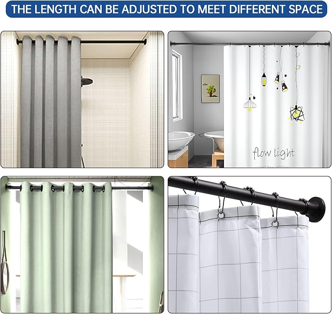 BRIOFOX Industrial Shower Curtain Rod - Image 6