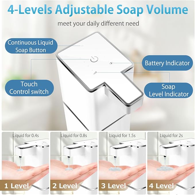 Automatic Liquid Soap Dispenser Touchless Soap Dispenser 380ml/12.8oz - Image 3