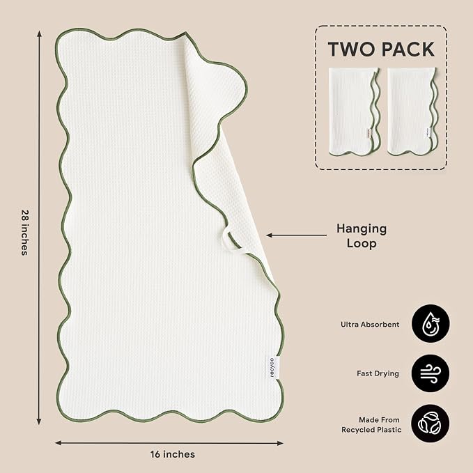 RECYCO Waffle Kitchen Towel Set of 2 - Image 6