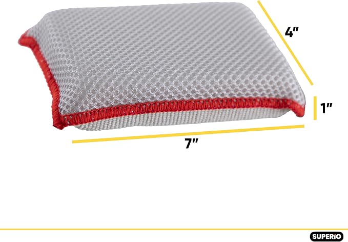 Microfiber Dish Sponge – Non-Scratch Kitchen Scrubber, Heavy-Duty Household - Image 2
