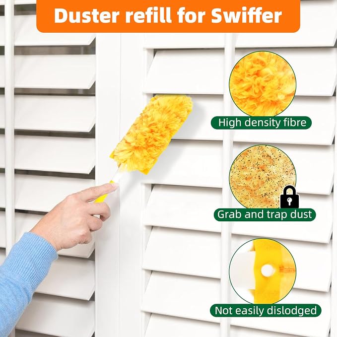 30 Pack 360 Dusters Refills for Swiffer® Dusters, Unscented Heavy Duty Duster - Image 3