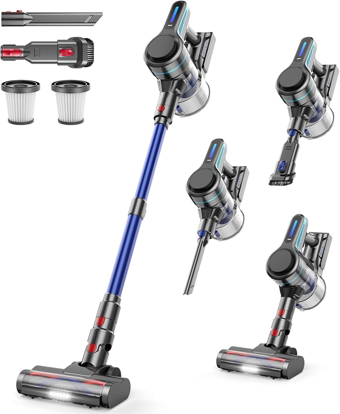 NADALY Cordless Vacuum Cleaner for Home, 8-in-1 Powerful Stick Vacuum Cordless by NADALY