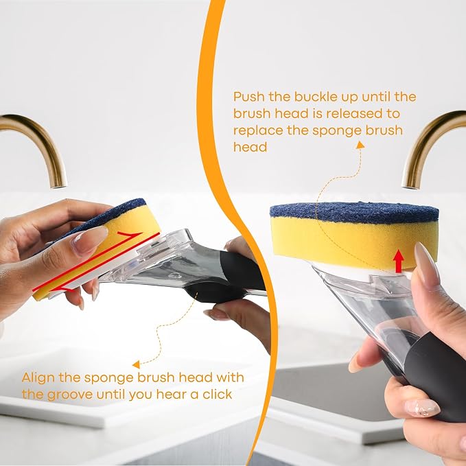 Sponge Brush Refills for OXO Soap Dispensing Dish Brush - Image 4