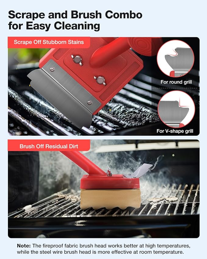 Grill Brush, Bristle Free, Safe Wire Bristles Steam Cleaning Brush, Cleaning Kit - Image 3
