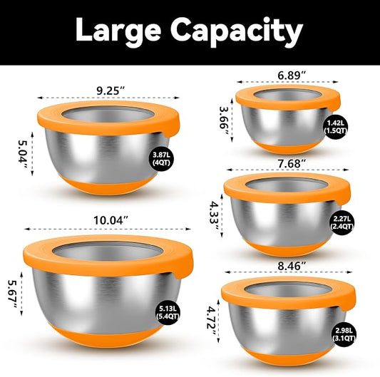KITEISCAT Stainless Steel Mixing Bowls - Image 2