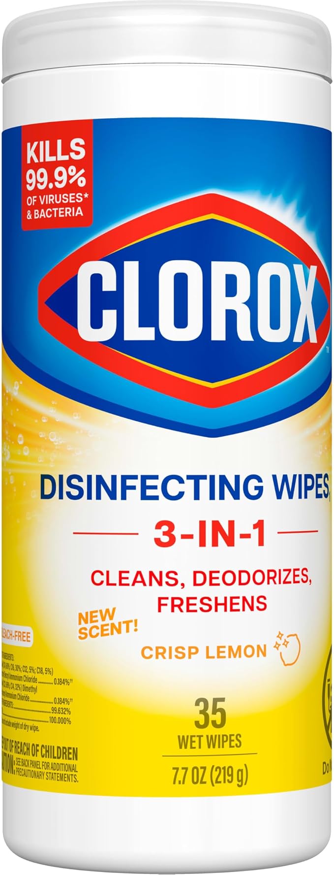 Clorox Disinfecting Cleaning Wipes, Bleach Free, Crisp Lemon - Image 8