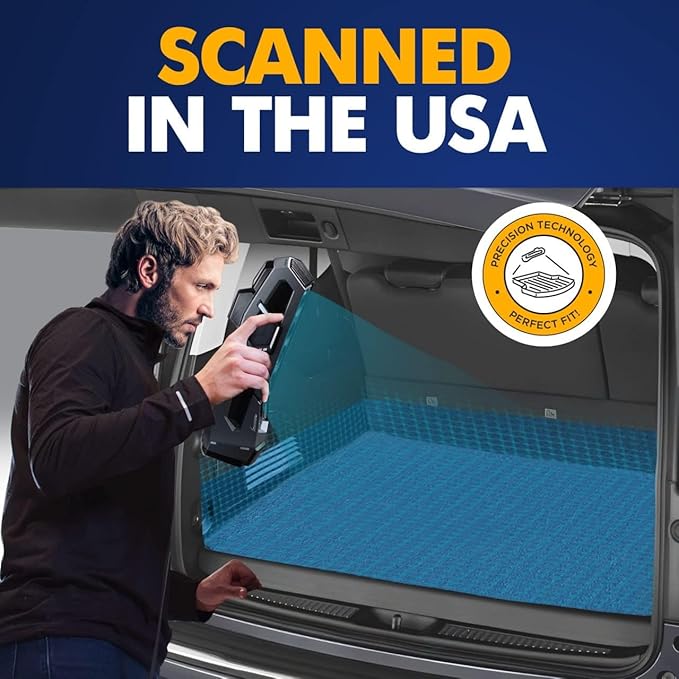 Premium Cargo Liner for Gmc Yukon XL Chevrolet Suburban 2015-2020 - Behind 3rd Row - Custom Fit Car Trunk Mat - All-Season Cargo Mat - 3D Shaped Laser Measured Trunk Liners for Cadillac Escalade ESV