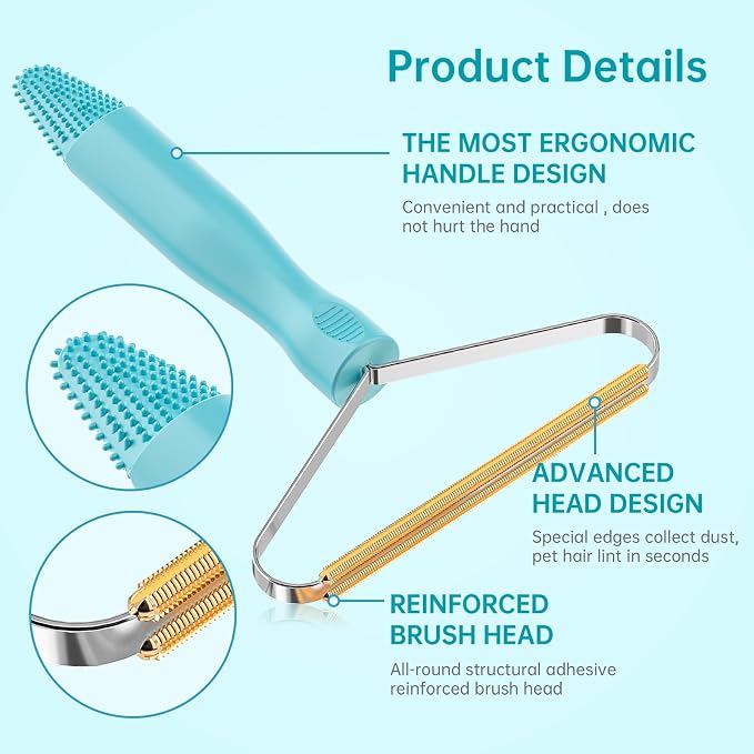 3-Pack Pet Hair Removal Tool, Dog Cat Hair Remover, Lint Shaver Cleaner Pro - Image 3