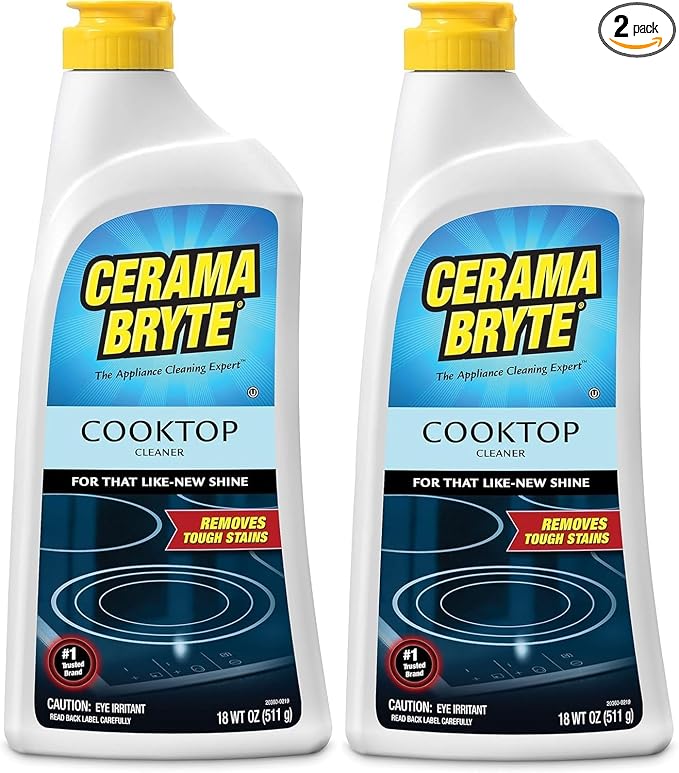 Cerama Bryte Removes Tough Stains Cooktop and Stove Top Cleaner by CeramaBryte
