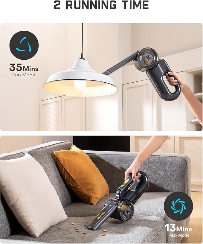 Fanttik Fold V10 Ultra Deluxe Handheld Vacuum Cordless, 17kPa Suction Power - Image 8