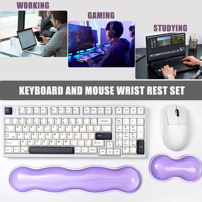 Clear Gel Keyboard Wrist Rest, Ergonomic Wrist Rest - Image 3