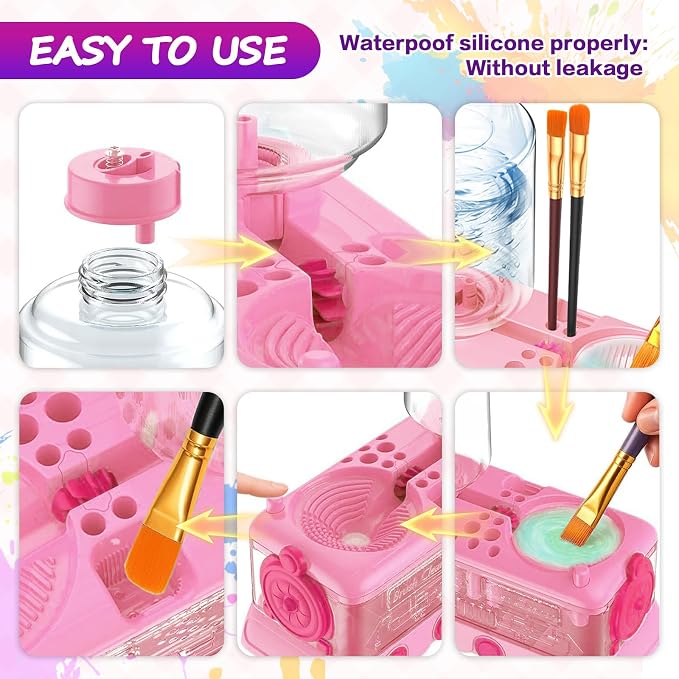 New Paint Brush Cleaner Tool, Brush Rinser Cup Painting Running Water - Image 5