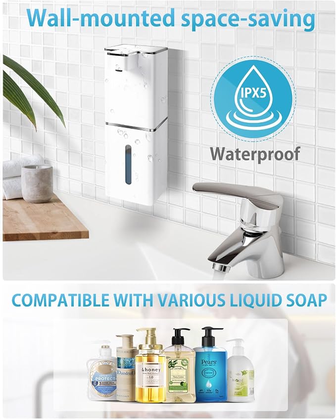 Automatic Liquid Soap Dispenser Touchless Soap Dispenser 380ml/12.8oz - Image 6