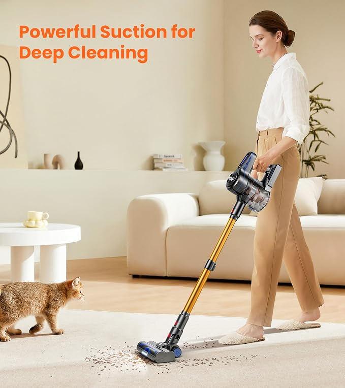 NADALY Cordless Vacuum Cleaner, 500W 40KPA Stick Vacuum - Image 2