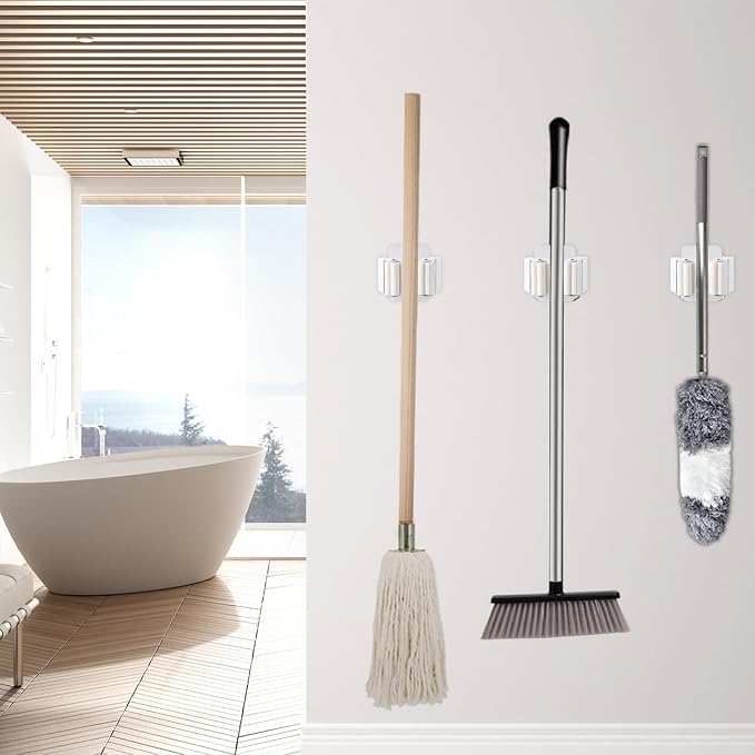 Verdenu 10 Pack Broom Holder Wall Mount, Mop and Broom Holder Wall Mount - Image 5