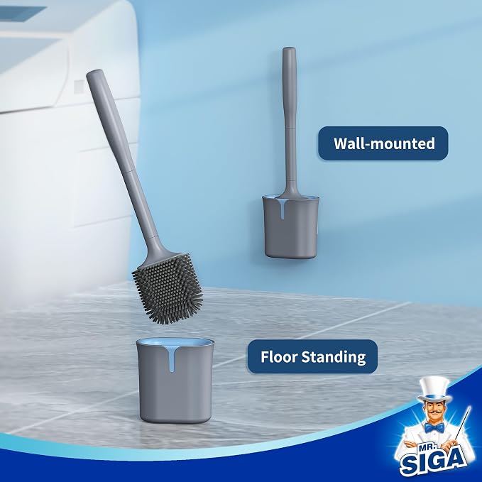 MR.SIGA Wall Mounted Toilet Brush and Holder Set - Image 5