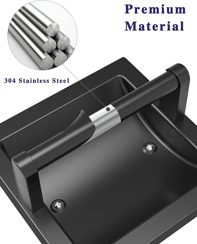 Toilet Paper Holder 2 Pack, Recessed Pivoting Toilet Paper Holder Wall Mount - Image 3