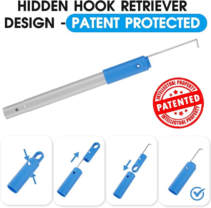 Pool Brush Set - 20’’ 2-in-1 Detachable Round Brush - Image 5