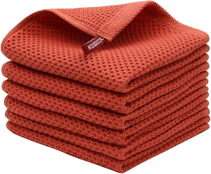 Mia'sDream Natural Cotton Waffle Weave Kitchen Tidy Dish Cloths Drying Rags by MiasDream