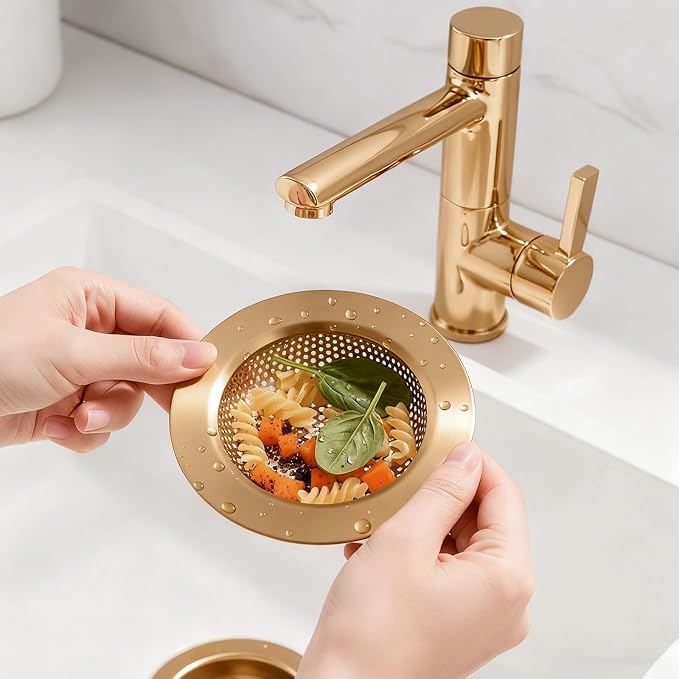 Retisee 2 Pcs Sink Strainer Stainless Steel Kitchen Sink Drain Strainer Basket - Image 4