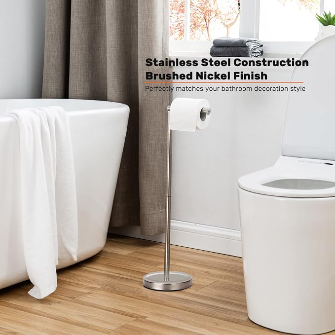 Toilet Paper Holder Stand Bathroom Toilet Paper Storage - Image 3