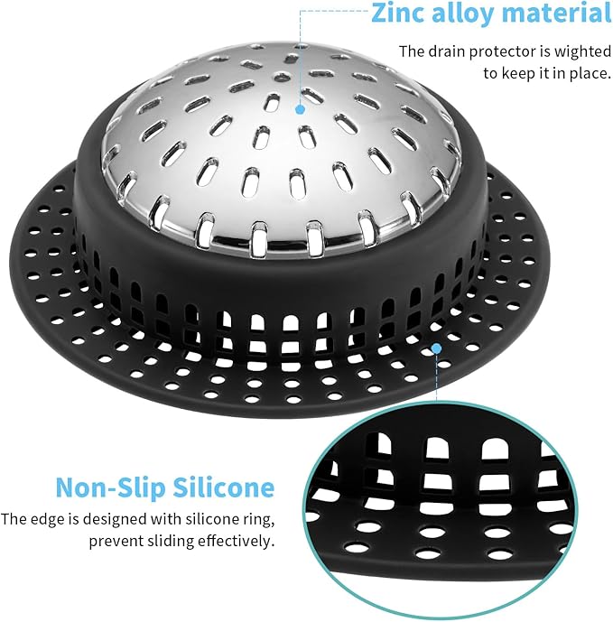 Shower Drain Hair Catcher, Shower Drain Cover, Bathtub Drain Hair Catcher - Image 5