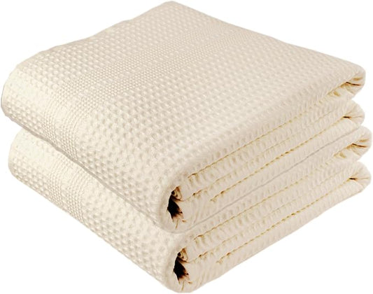 GILDEN TREE Waffle Bath Sheet Large Bath Towels Quick Dry Thin Body Towels by GildenTree