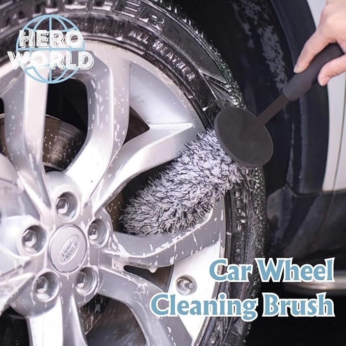 Soft Wheel Cleaning Brush, Metal-Free Wheel Mop Safe - Image 2