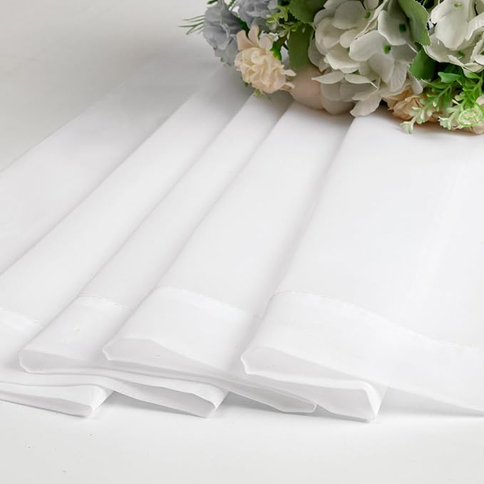 Chyhomenyc White Sheer Curtains 36 inch Length 2 Panels Set, Light Filtering - Image 8