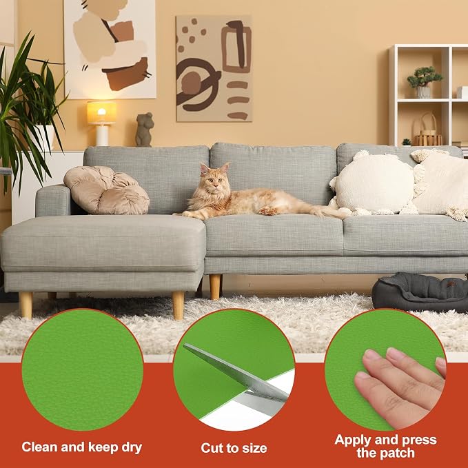 PATIKIL Leather Patches Tape for Furniture, 6.3 x 61 Inch Self Adhesive Vinyl - Image 3