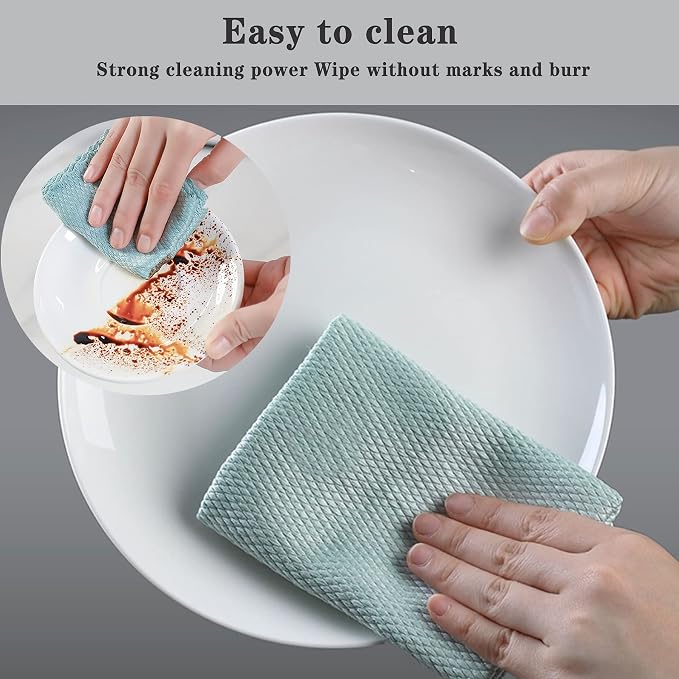 Streak Free Miracle Microfiber Cleaning Cloth, 15 Pack Nanoscale Lint Free - Image 3