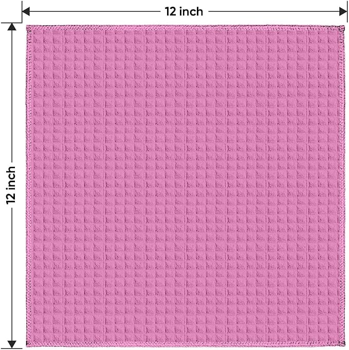 HOMEXCEL Waffle Weave Microfiber Towel, 10 Pack Lint Free Cleaning Rags - Image 7