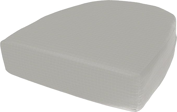 Cushion Source Rounded Back Seat Cushion, 19.5" x 20" x 5" deep Indoor and Outdoor Durable seat Cushion Made with Fade Resistant Sunbrella Fabric, Hidden Zipper, Sunbrella Canvas Granite