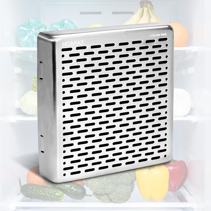 Refrigerator Deodorizer, 10 Years Long Fridge Odor Eliminator, Car Air Freshener by HOMIKE