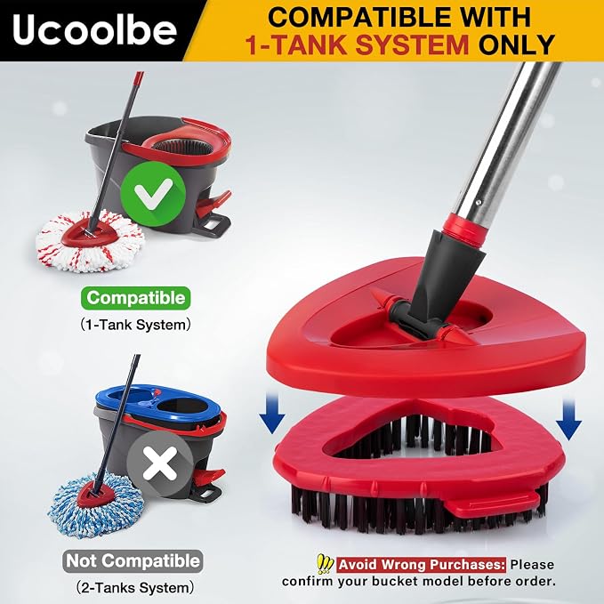 Mop Brush for O-Cedar EasyWring 1 Tank System, Scrubber Brush Replacement Head - Image 2