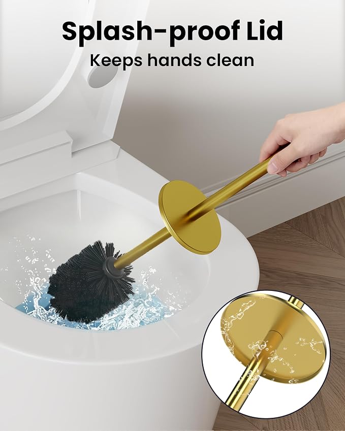 Toilet Brush and Holder Set, Toilet Bowl Brush - Image 4