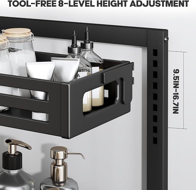1 Pack Under Sink Organizer, Pull Out Cabinet Organizer - Image 4
