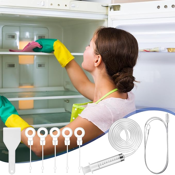 Gisafai 9 Pcs 36 Inch Refrigerator Cleaning Kit Fridge Drain Cleaning Tool - Image 6