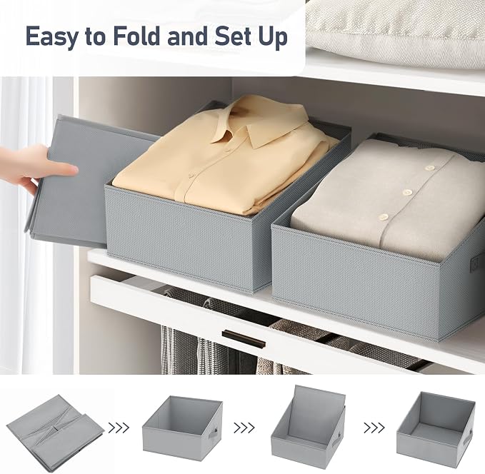 DIMJ Closet Storage Bins 8 Pack - Image 4