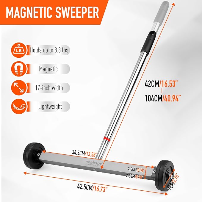 HORUSDY 17-Inch Rolling Magnetic Sweeper - Image 3
