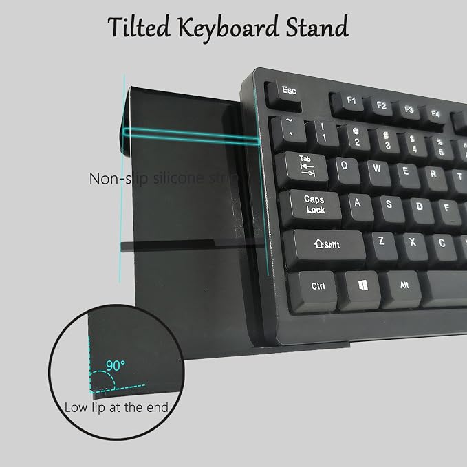 Computer Keyboard Stand with Gel Cloud Wrist Rest Keyboard Riser - Image 3