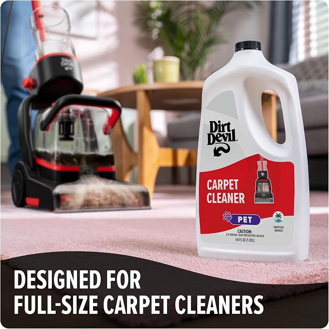 Dirt Devil Pet Carpet Cleaner Solution, 64 oz., Tropical Breeze Scent, Carpet - Image 4