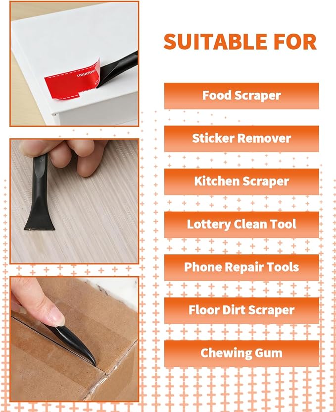 15 PCS Carbon Fiber Plastic Scrapers Tool, Non-Scratch Scraper Tool - Image 7