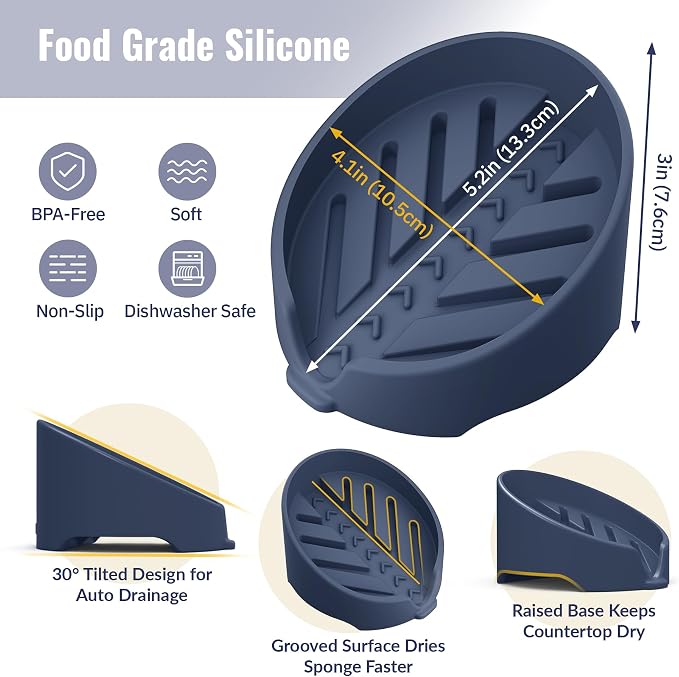 NiHome Silicone Sponge Holder Compatible - Image 2