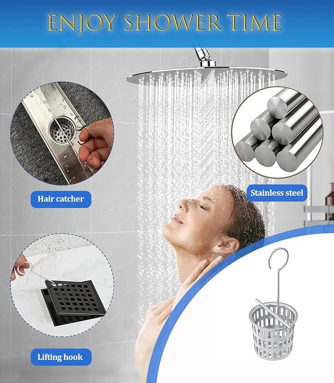 Neodrain Shower Drain Hair Catcher Hair and Debris Strainer only - Image 9