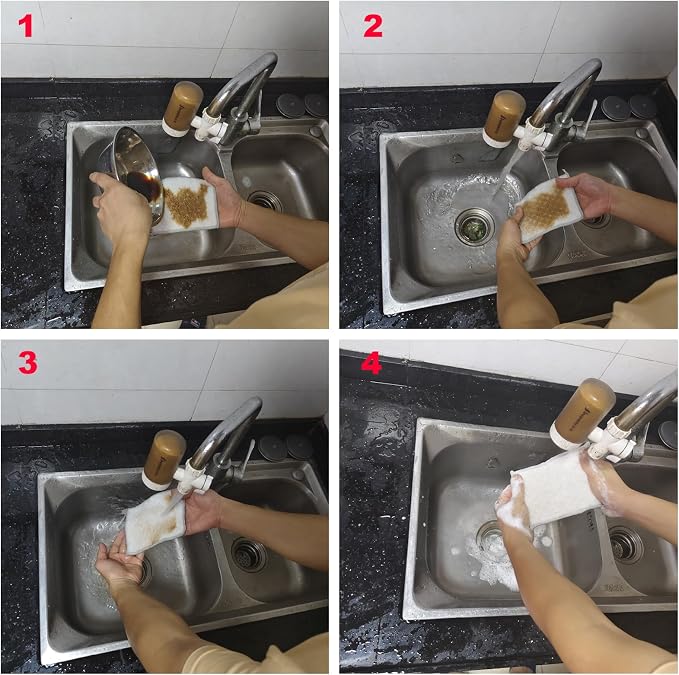 New thickened double-sided metal wire dishwashing cloth, suitable - Image 2