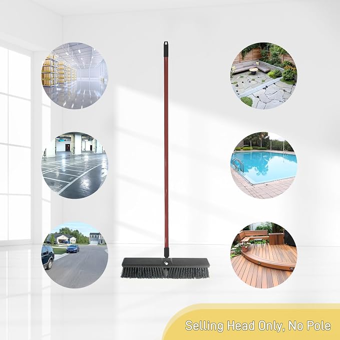 Push Broom Head Outdoor Large Stiff Bristle - Image 5