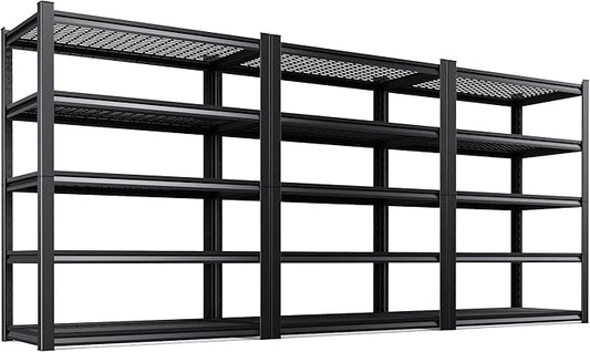 Set of 3 71"H Garage Shelving-3000LBS 5 Tier Storage Shelves, Adjustable Heavy by Unknown